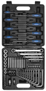 Schraubsortiment für E- und T-Profil, 1/4", 1/2" und 3/8", 72-teilig