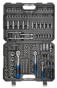 Steckschlüsselsatz, 1/4", 3/8", 1/2", 184-teilig