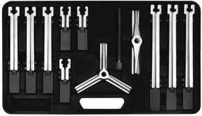 Remover set, 2 and 3-arm, 12-piece