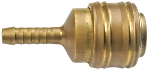 Compressed air quick coupling, one-hand operation