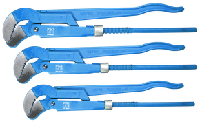 Pipe wrench set, 3-piece