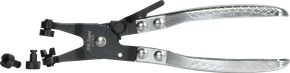 Band-type clamp pliers, straight, lockable