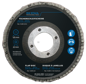 Fächerschleifscheibe, Zirkoniumoxid, 125 mm, NK40, 10 Stück