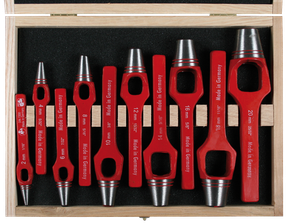 Wad punch set, 2-20 mm, 10-piece