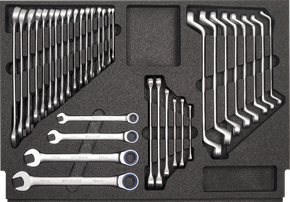 Werkstattwagensortiment, Schrauben- und Ratschenschlüssel, 35-teilig