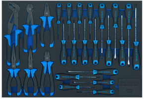 Werkstattwagensortiment, Schraubendreher und Zangen, 25-teilig