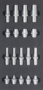 Tool assortment, Sockets 1/2", E-profil, 18-pieces